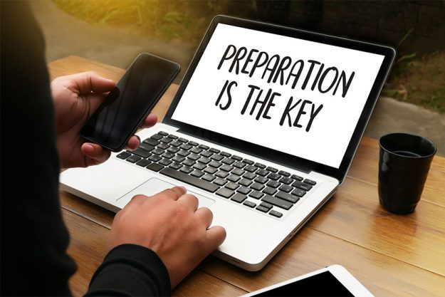 PREPARATION IS THE KEY plan BE PREPARED concept PREPARATION IS THE KEY plan BE PREPARED concept