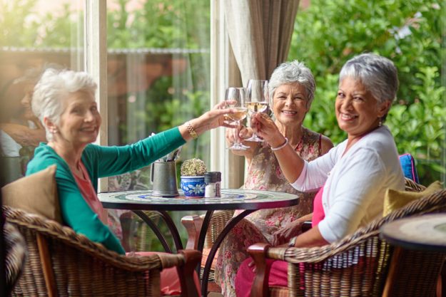 Heres to friendship that lasts a lifetime. Cropped shot of a group of senior female friends enjoying a lunch date. How You Can Meet New Friends When Staying At Senior Care Homes In Mission, KS